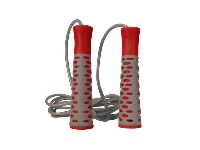 Скакалка PowerPlay 4206 Jump Rope PRO+ Сіро-червона (2,75m.) - Фото 4
