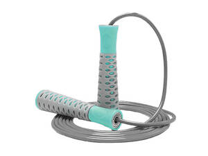 Скакалка PowerPlay 4206 Jump Rope PRO+ Сіро-м'ятна (2,75m.)