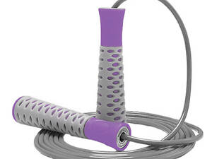Скакалка PowerPlay 4206 Jump Rope PRO+ Сіро-фіолетова (2,75m.)