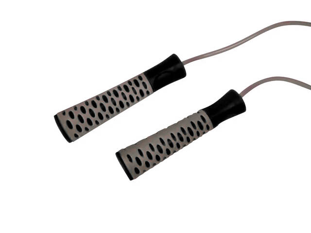 Скакалка PowerPlay 4206 Jump Rope PRO+ Сіро-чорна (2,75m.) - Фото 4