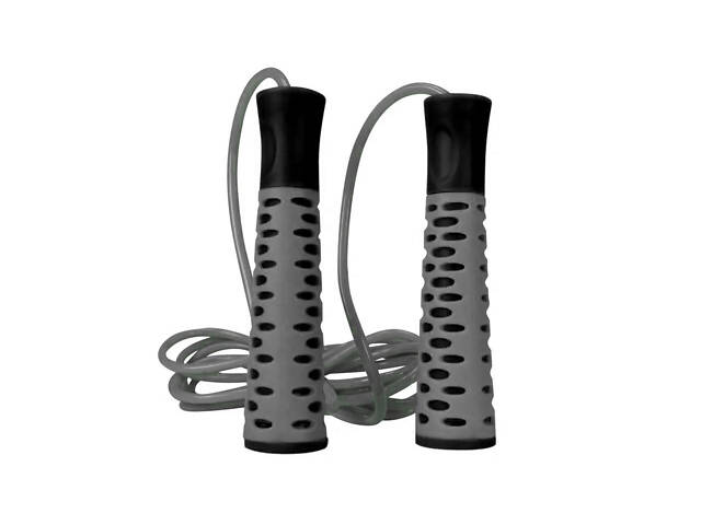 Скакалка PowerPlay 4206 Jump Rope PRO+ Сіро-чорна (2,75m.) - Фото 2