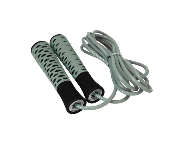Скакалка PowerPlay 4206 Jump Rope PRO+ Сіро-чорна (2,75m.) - Фото 3