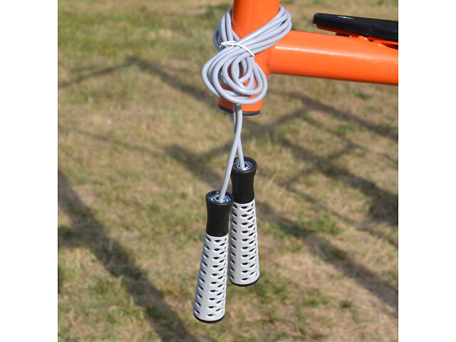 Скакалка PowerPlay 4206 Jump Rope PRO+ Сіро-чорна (2,75m.) - Фото 6