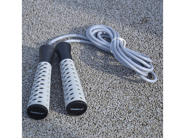 Скакалка PowerPlay 4206 Jump Rope PRO+ Сіро-чорна (2,75m.) - Фото 9