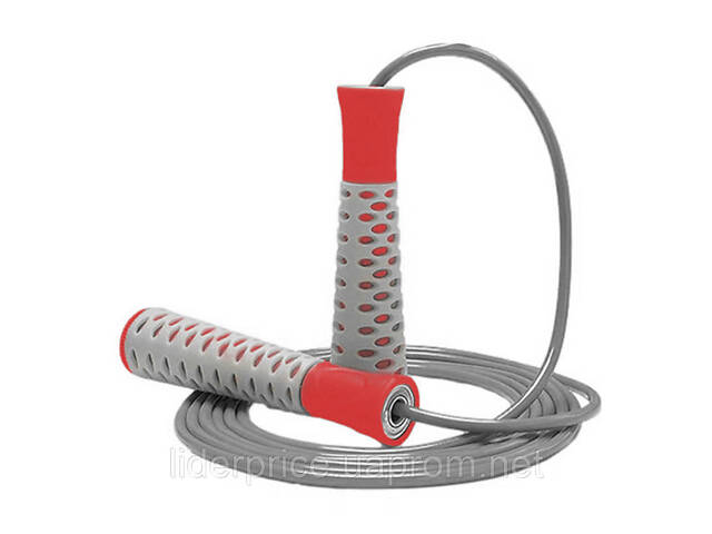 Скакалка PowerPlay 4206 Jump Rope PRO+ Сіро-червона (2,75m.), Оригінал! - Фото 1