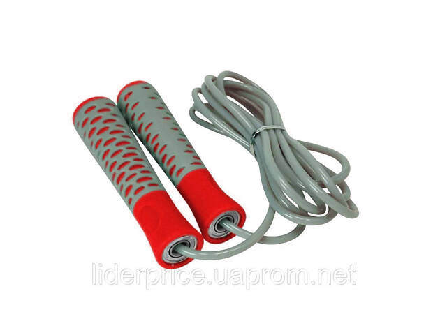 Скакалка PowerPlay 4206 Jump Rope PRO+ Сіро-червона (2,75m.), Оригінал! - Фото 2