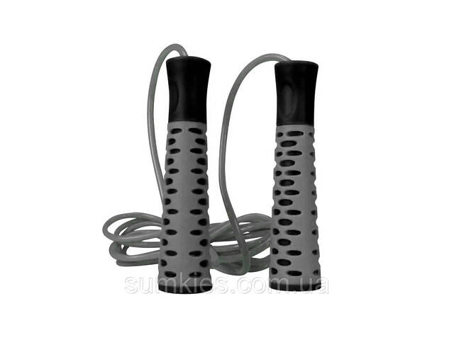 Скакалка PowerPlay 4206 Jump Rope PRO+ Сіро-чорна (2,75m.) - Фото 2