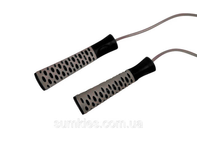 Скакалка PowerPlay 4206 Jump Rope PRO+ Сіро-чорна (2,75m.) - Фото 4