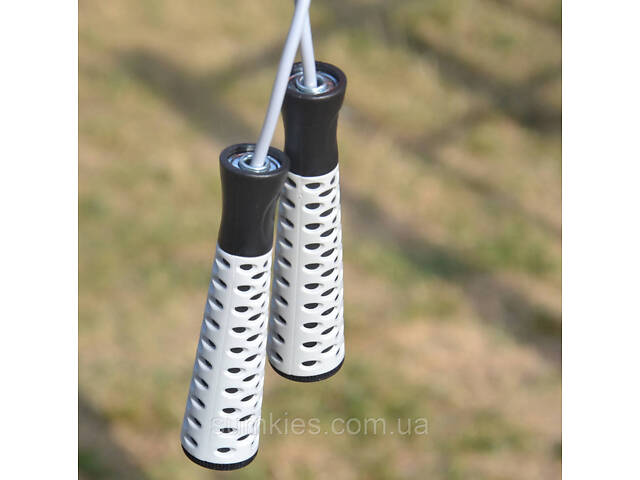 Скакалка PowerPlay 4206 Jump Rope PRO+ Сіро-чорна (2,75m.) - Фото 7