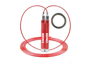 Скакалка швидкісна на підшипниках алюмінієва MadMax MFA-286 Speed jump rope Red