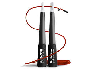 Скакалка швидкісна Power System PS-4033 Crossfit Jump Rope Red (2,8m.)