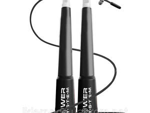 Скакалка швидкісна Power System PS-4033 Crossfit Jump Rope Black (2,8m.) , Оригінал!