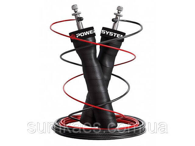 Скакалка швидкісна Power System PS-4079 Hi-Spedd Jump Rope Black (3m.) - Фото 1
