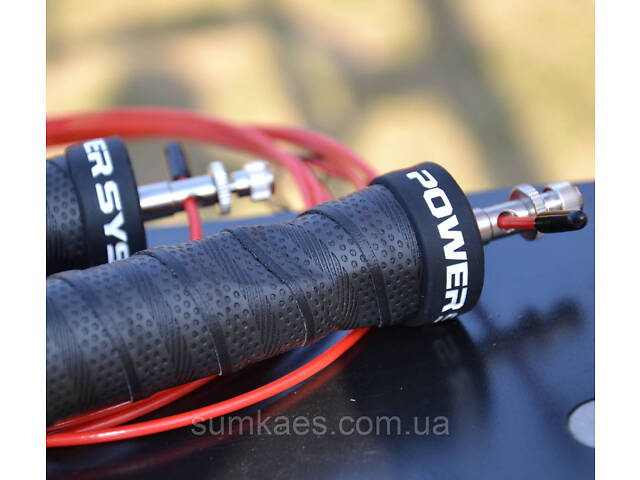 Скакалка швидкісна Power System PS-4079 Hi-Spedd Jump Rope Black (3m.) - Фото 4