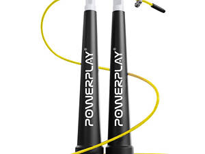 Скакалка швидкісна PowerPlay 4202 Ultra Speed Rope Жовта (2,9m.)