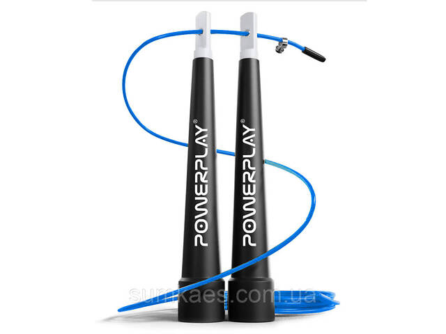 Скакалка швидкісна PowerPlay 4202 Ultra Speed Rope Синя (2,9m.)