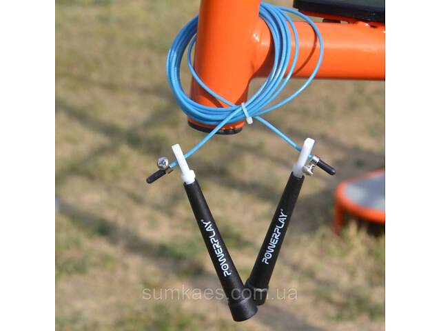 Скакалка швидкісна PowerPlay 4202 Ultra Speed Rope Бірюзова (2,9m.) - Фото 6