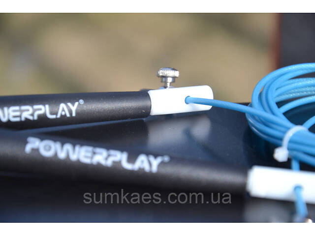 Скакалка швидкісна PowerPlay 4202 Ultra Speed Rope Бірюзова (2,9m.) - Фото 10