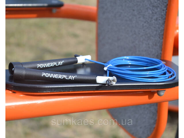 Скакалка швидкісна PowerPlay 4202 Ultra Speed Rope Синя (2,9m.) - Фото 10