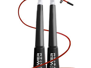 Скакалка швидкісна Power System PS-4033 Crossfit Jump Rope Red (2,8m.)