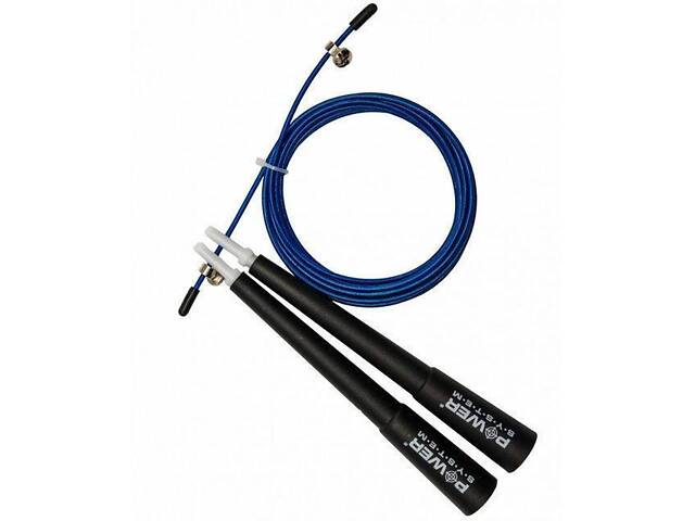Скакалка швидкісна Power System PS-4033 Crossfit Jump Rope Blue (2,8m.) - Фото 2