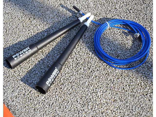 Скакалка швидкісна Power System PS-4033 Crossfit Jump Rope Blue (2,8m.) - Фото 5