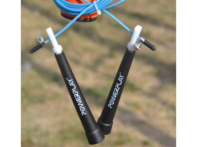 Скакалка швидкісна PowerPlay 4202 Ultra Speed Rope Бірюзова (2,9m.) - Фото 7