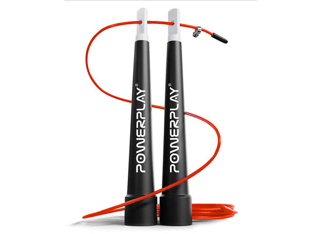 Скакалка швидкісна PowerPlay 4202 Ultra Speed Rope Червона (2,9m.) - Фото 1