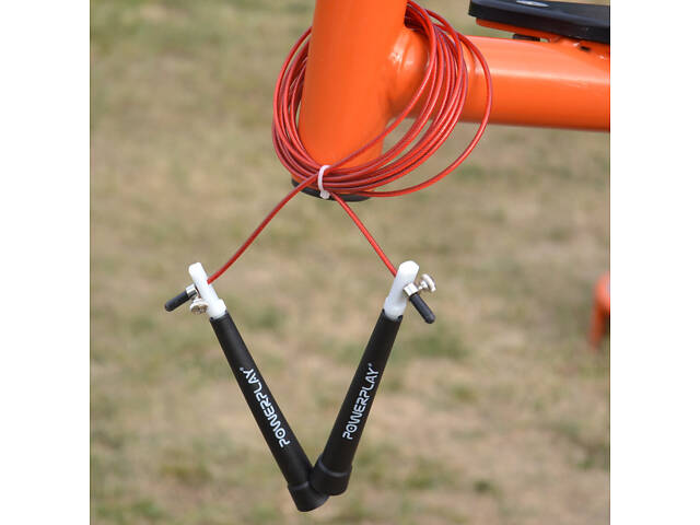 Скакалка швидкісна PowerPlay 4202 Ultra Speed Rope Червона (2,9m.) - Фото 6