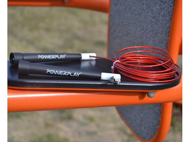 Скакалка швидкісна PowerPlay 4202 Ultra Speed Rope Червона (2,9m.) - Фото 8