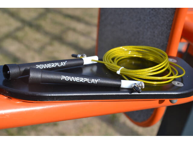 Скакалка швидкісна PowerPlay 4202 Ultra Speed Rope Жовта (2,9m.) - Фото 7