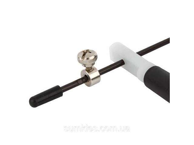 Скакалка швидкісна PowerPlay 4202 Ultra Speed Rope Чорна (2,9m.) - Фото 2