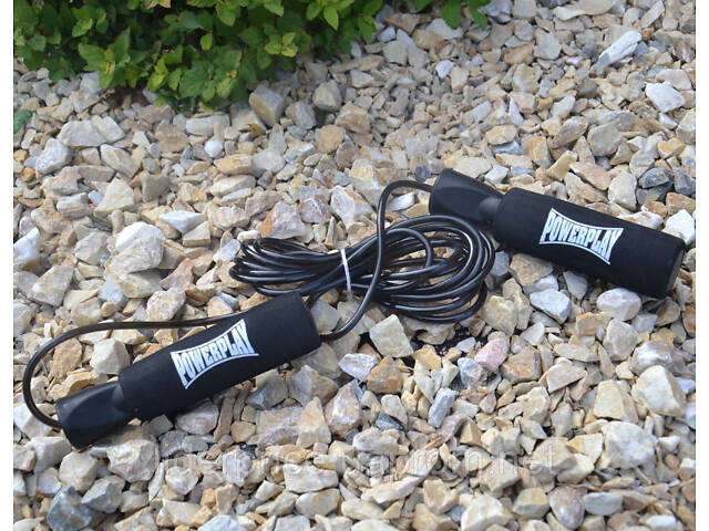 Скакалка швидкісна PowerPlay 4211 X ROPE з обтяжувачами (120г*2) Чорна (3м.), Оригінал! - Фото 2