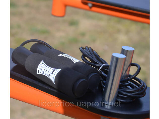 Скакалка швидкісна PowerPlay 4211 X ROPE з обтяжувачами (120г*2) Чорна (3м.), Оригінал! - Фото 6