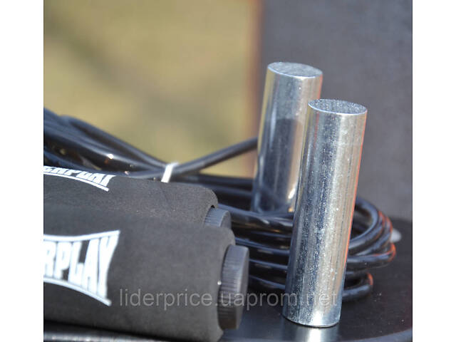 Скакалка швидкісна PowerPlay 4211 X ROPE з обтяжувачами (120г*2) Чорна (3м.), Оригінал! - Фото 7