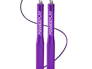 Скакалка швидкісна на підшипниках алюмінієва PowerPlay 4207 Elite Jump Rope Фіолетова (3m.)