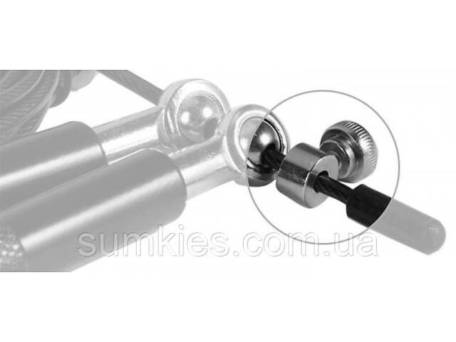 Скакалка швидкісна на підшипниках алюмінієва PowerPlay 4207 Elite Jump Rope Срібна (3m.) - Фото 10