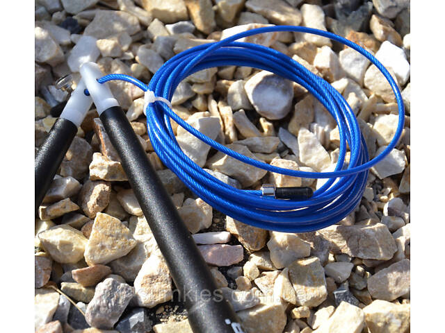 Скакалка швидкісна Power System PS-4033 Crossfit Jump Rope Blue (2,8m.) - Фото 6