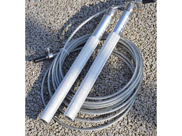 Скакалка швидкісна Power System PS-4064 Ultra Jump Rope Silver (2,75m.) - Фото 2