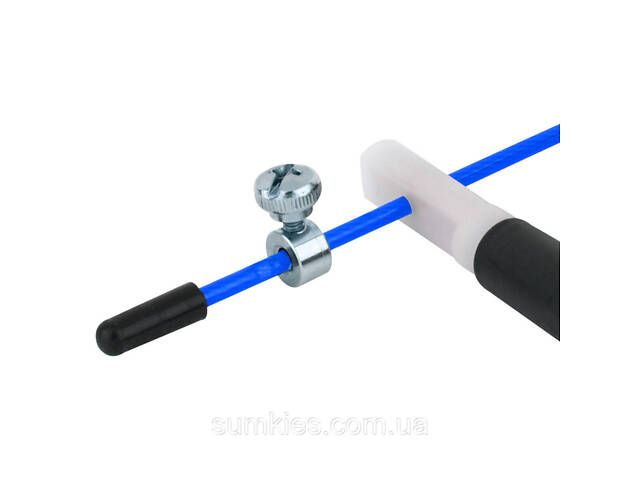 Скакалка швидкісна PowerPlay 4202 Ultra Speed Rope Синя (2,9m.) - Фото 4