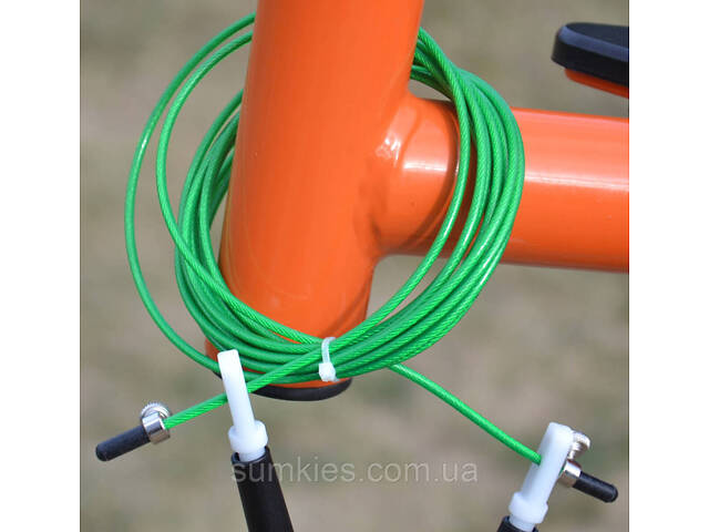 Скакалка швидкісна PowerPlay 4202 Ultra Speed Rope Зелена (2,9m.) - Фото 7