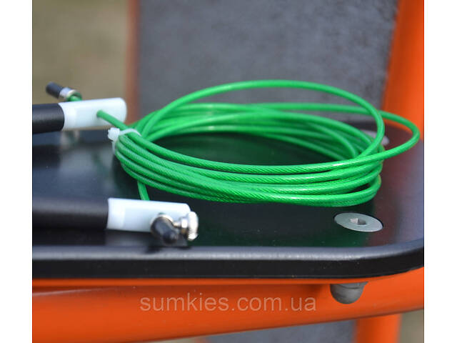 Скакалка швидкісна PowerPlay 4202 Ultra Speed Rope Зелена (2,9m.) - Фото 8