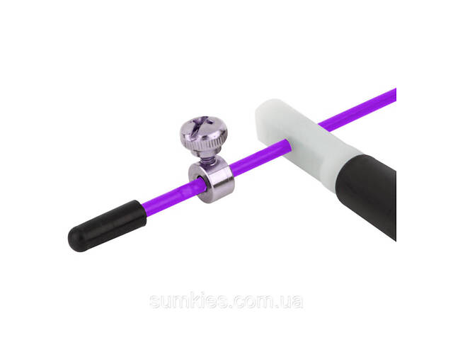 Скакалка швидкісна PowerPlay 4202 Ultra Speed Rope Фіолетова (2,9m.) - Фото 4