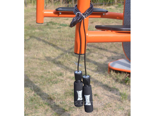 Скакалка швидкісна PowerPlay 4211 X ROPE з обтяжувачами (120г*2) Чорна (3м.) - Фото 3