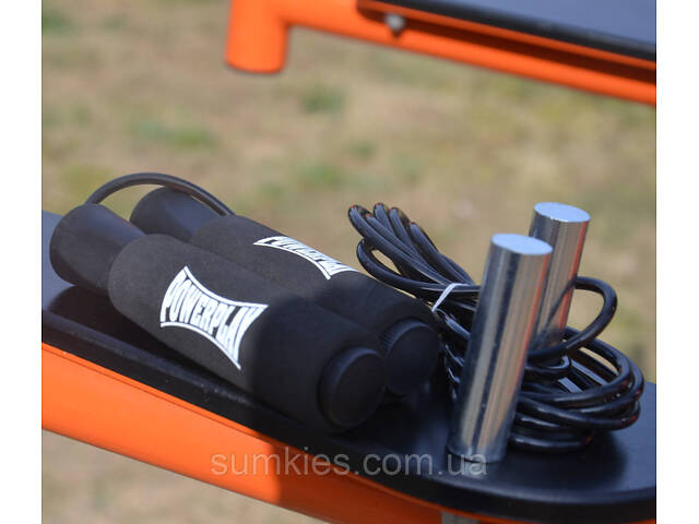 Скакалка швидкісна PowerPlay 4211 X ROPE з обтяжувачами (120г*2) Чорна (3м.) - Фото 6
