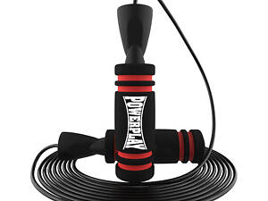 Скакалка швидкісна PowerPlay 4213 Jump Rope Чорно/Червона 3м.