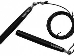 Скакалка скоростная с обвесом SPEED JUMPROPE Черный 300гр (LP8283H)