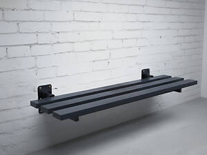 Скамейка подвесная из ПВХ на металлическом каркасе 1300х180х404мм. Чёрный. Доставка