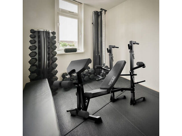 Скамья тренировочная для жима 4FIZJO Ultra с партой Скотта Black (P-5905973404228) - Фото 10