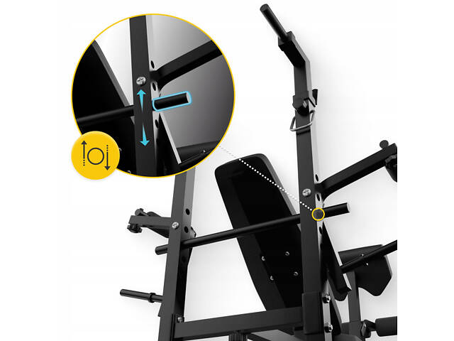 Скамья тренировочная для жима 4FIZJO Ultra с партой Скотта Black (P-5905973404228) - Фото 5